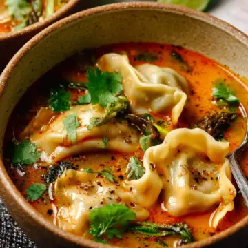 Red Curry Dumpling Soup