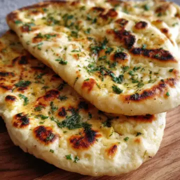 Cottage Cheese Garlic Naan (No Yeast!)