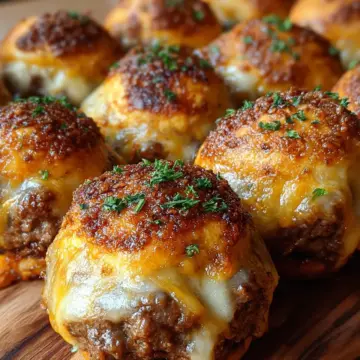 Garlic Parmesan Cheeseburger Bombs