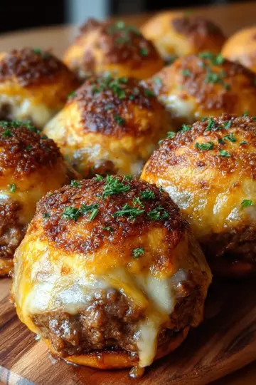 Garlic Parmesan Cheeseburger Bombs