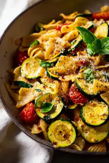 Pasta with Zucchini and Tomatoes