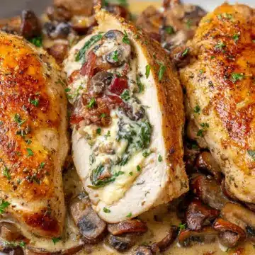 Mushroom Stuffed Chicken Breast