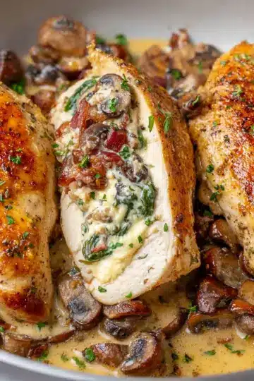 Mushroom Stuffed Chicken Breast