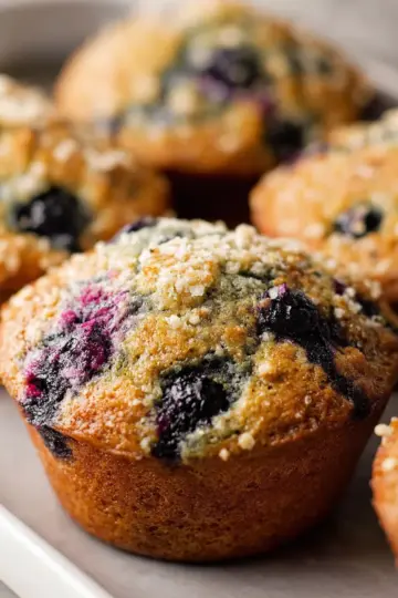 Healthier Blueberry Yogurt Muffins