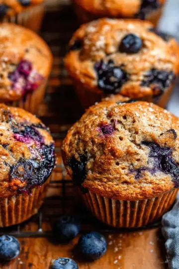 Healthy Blueberry Banana Muffins