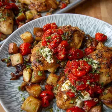 Bruschetta Chicken Sheet Pan