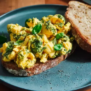 Pesto Scrambled Eggs
