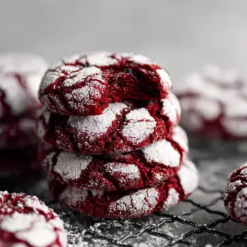 Red Velvet Crinkle Cookies