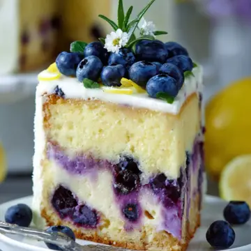 Lemon Blueberry Cheesecake Cake