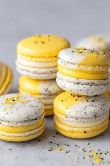 Lemon Poppy Seed Macarons