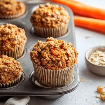 One-Bowl Healthy Oatmeal Carrot Muffins