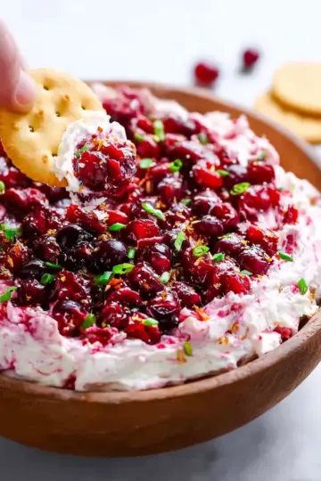 Very Merry Cranberry Cream Cheese Dip