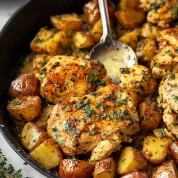 Garlic Butter Chicken and Potato Skillet
