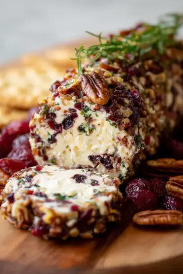 Cranberry Pecan Cheese Log