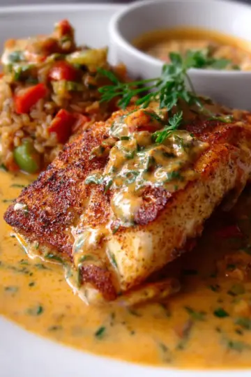 Red Snapper with Creamy Creole Sauce
