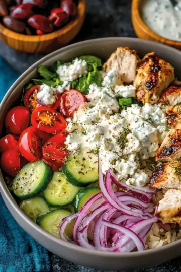 Low-Carb Greek Chicken Bowls (Keto, Gluten-Free)