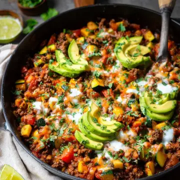 Ground Beef and Zucchini Skillet (Mexican-Inspired Flavors)