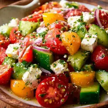 Tomato Cucumber Feta Salad