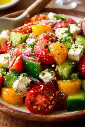 Tomato Cucumber Feta Salad