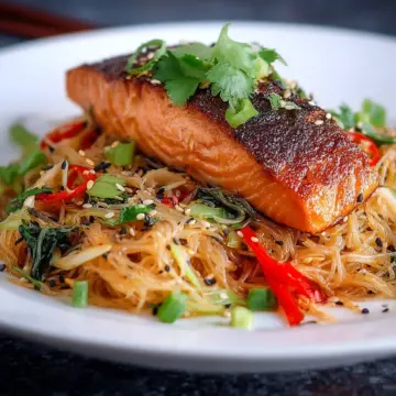 Asian Salmon with Chilli Noodles (gluten free)