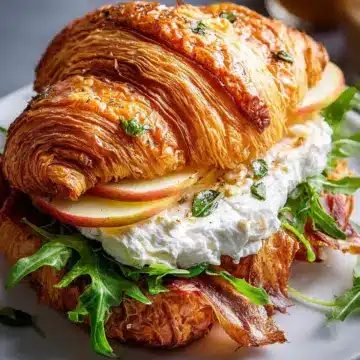 Apple Goat Cheese Croissant Sandwich