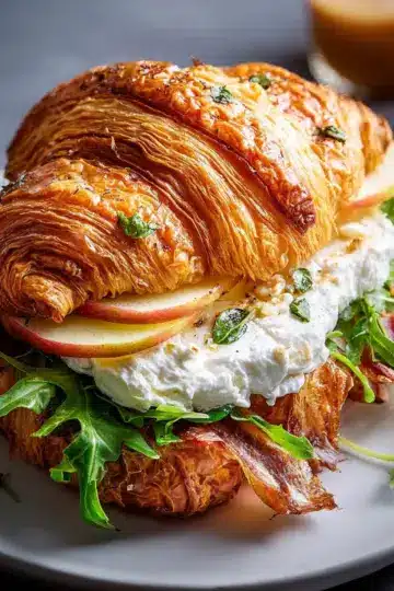 Apple Goat Cheese Croissant Sandwich