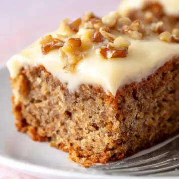 Banana Walnut Snack Cake