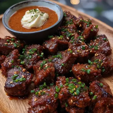 Spicy Korean Beef Bites with Gochujang Dipping Sauce
