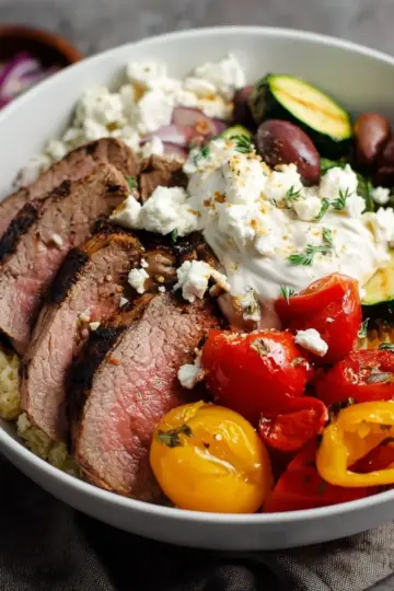 Mediterranean Tri-Tip Steak Bowl