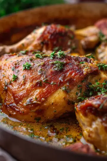 French Mustard Chicken (Poulet à la Moutarde)
