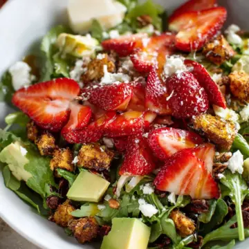 Strawberry Crunch Salad with Champagne Vinaigrette