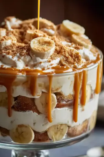 Biscoff Banana Pudding with Caramel