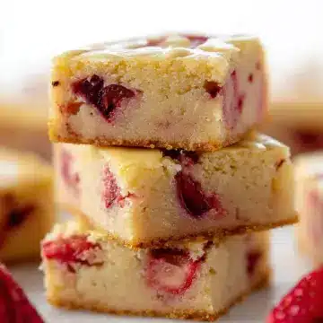 Strawberry Lemon Blondies