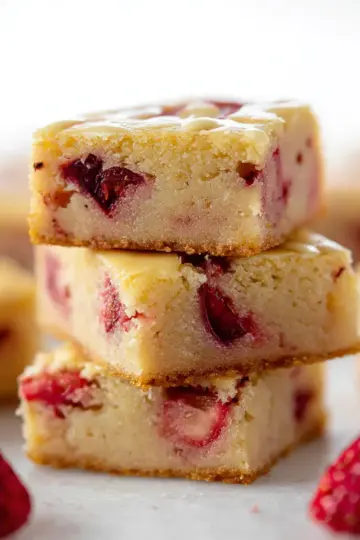 Strawberry Lemon Blondies