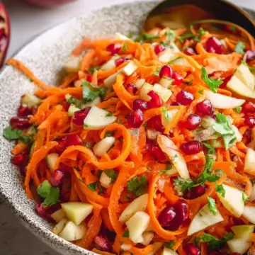 Carrot and Apple Salad with Pomegranate