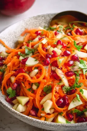 Carrot and Apple Salad with Pomegranate