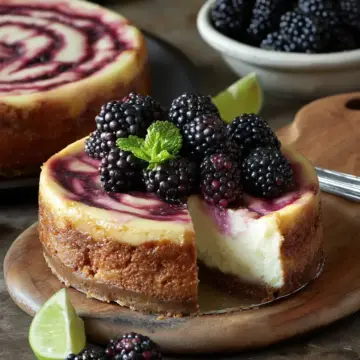 Key Lime Blackberry Cheesecake Your Sister Will Request Again