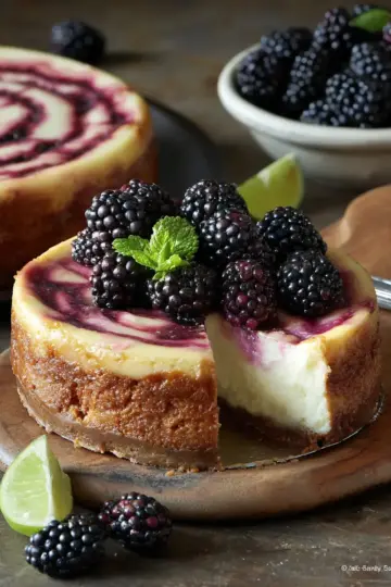 Key Lime Blackberry Cheesecake Your Sister Will Request Again