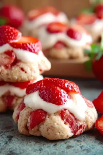 Easy Strawberry Shortcake Cookies