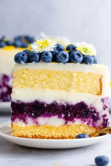 Lemon Blueberry Cheesecake Layer Cake