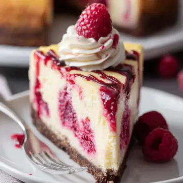 White Chocolate Raspberry Cheesecake