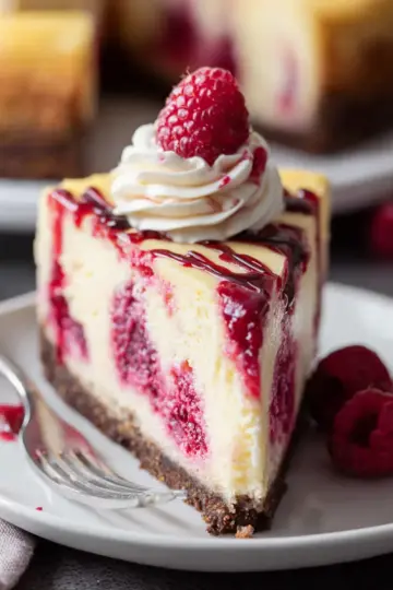 White Chocolate Raspberry Cheesecake