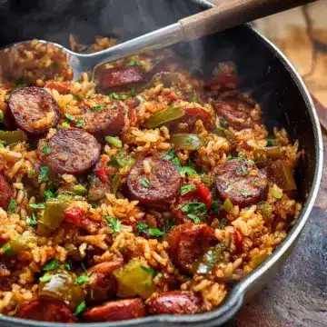 Cajun Sausage and Rice Skillet