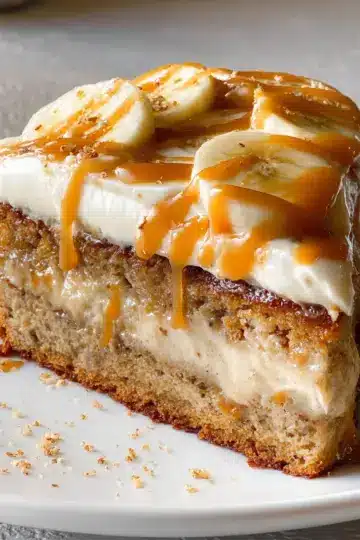 Salted Caramel Banana Cake
