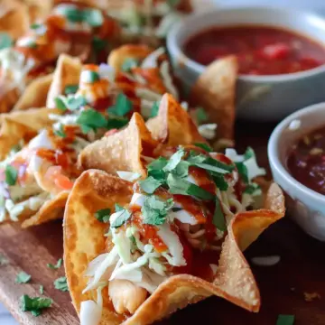 Chicken Wonton Tacos