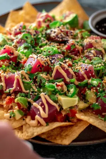 Tuna Poke Nachos