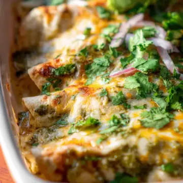 Easy Green Chicken Enchiladas
