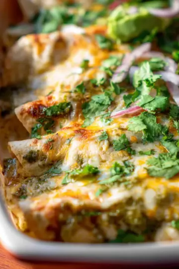 Easy Green Chicken Enchiladas