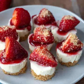 No Bake Strawberry Cheesecake Bites