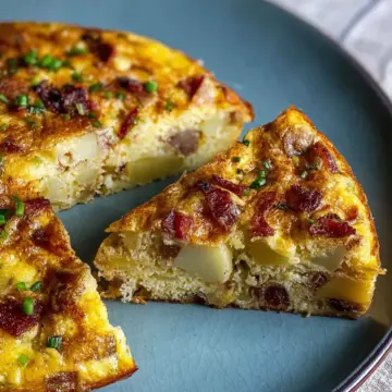 Cheesy Potato Frittata with Bacon